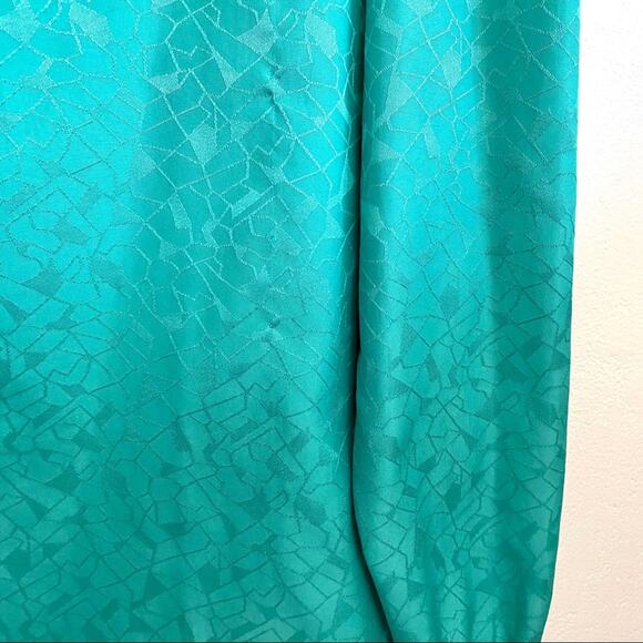 Blair Vintage Tie Neck Elastic Cuff Blouse Size 10 - Picture 7 of 8